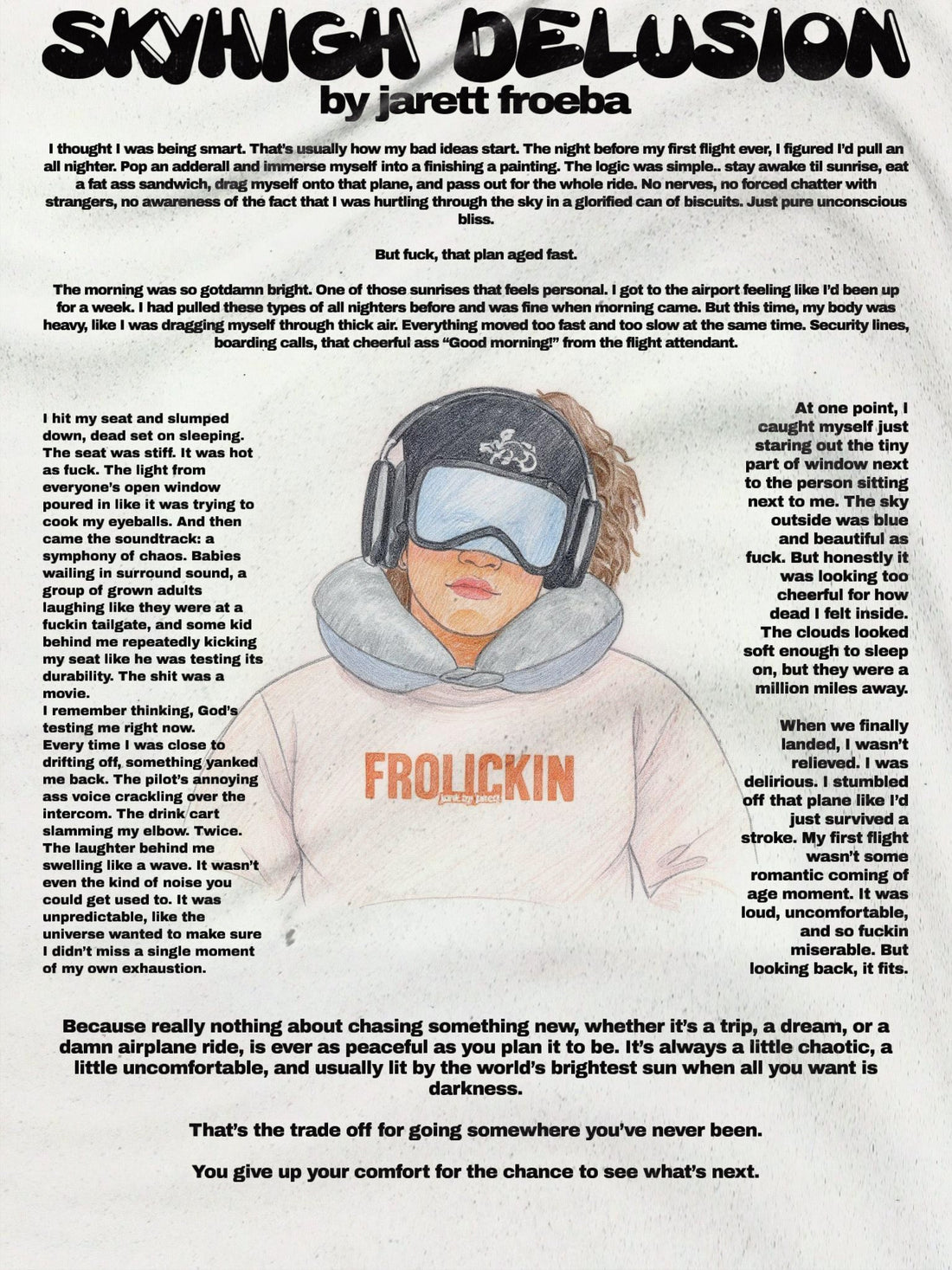 SKYHIGH DELUSION — a frolickin. magazine creative writing insert
