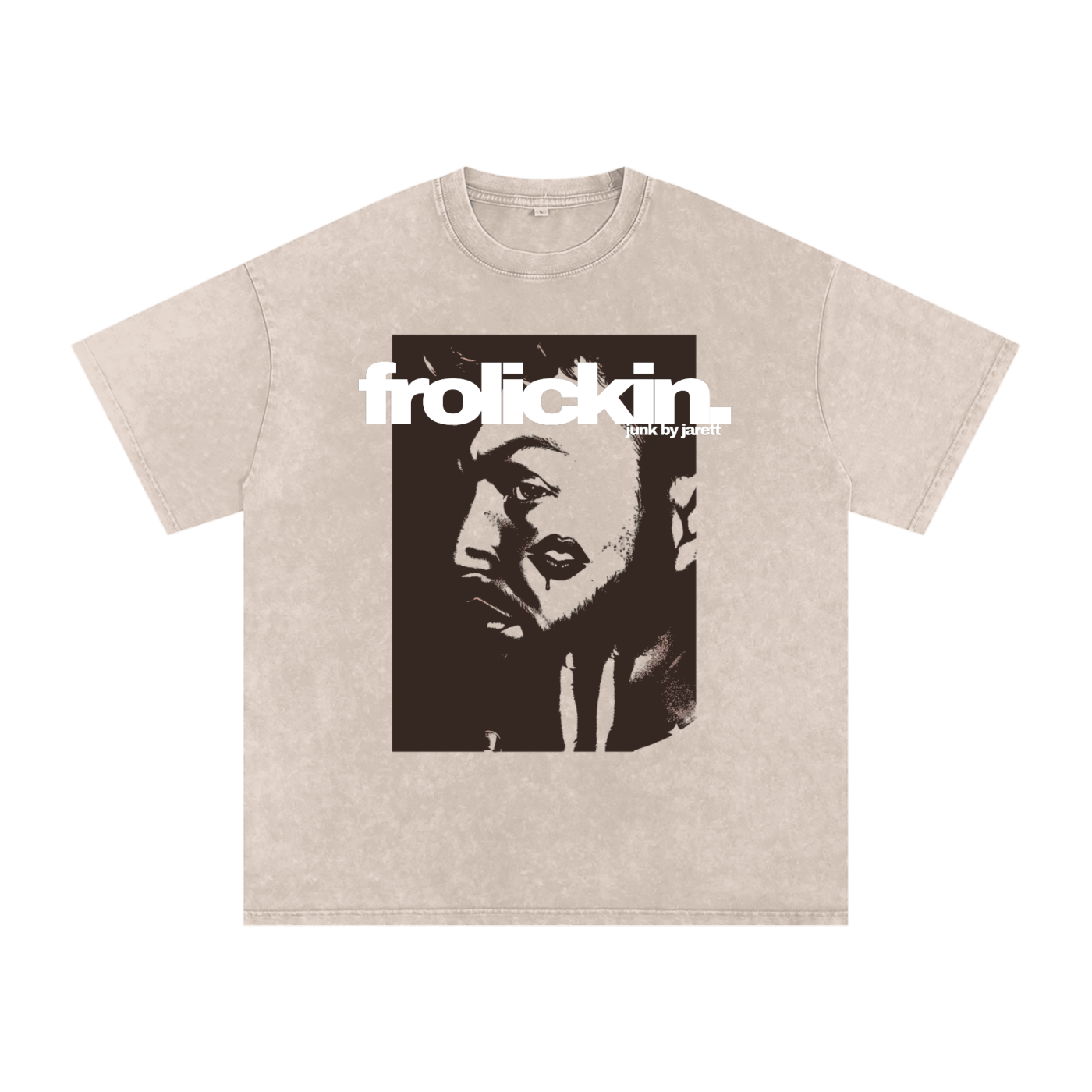 “loverboy” Snow Washed Oversized Cotton T-Shirt