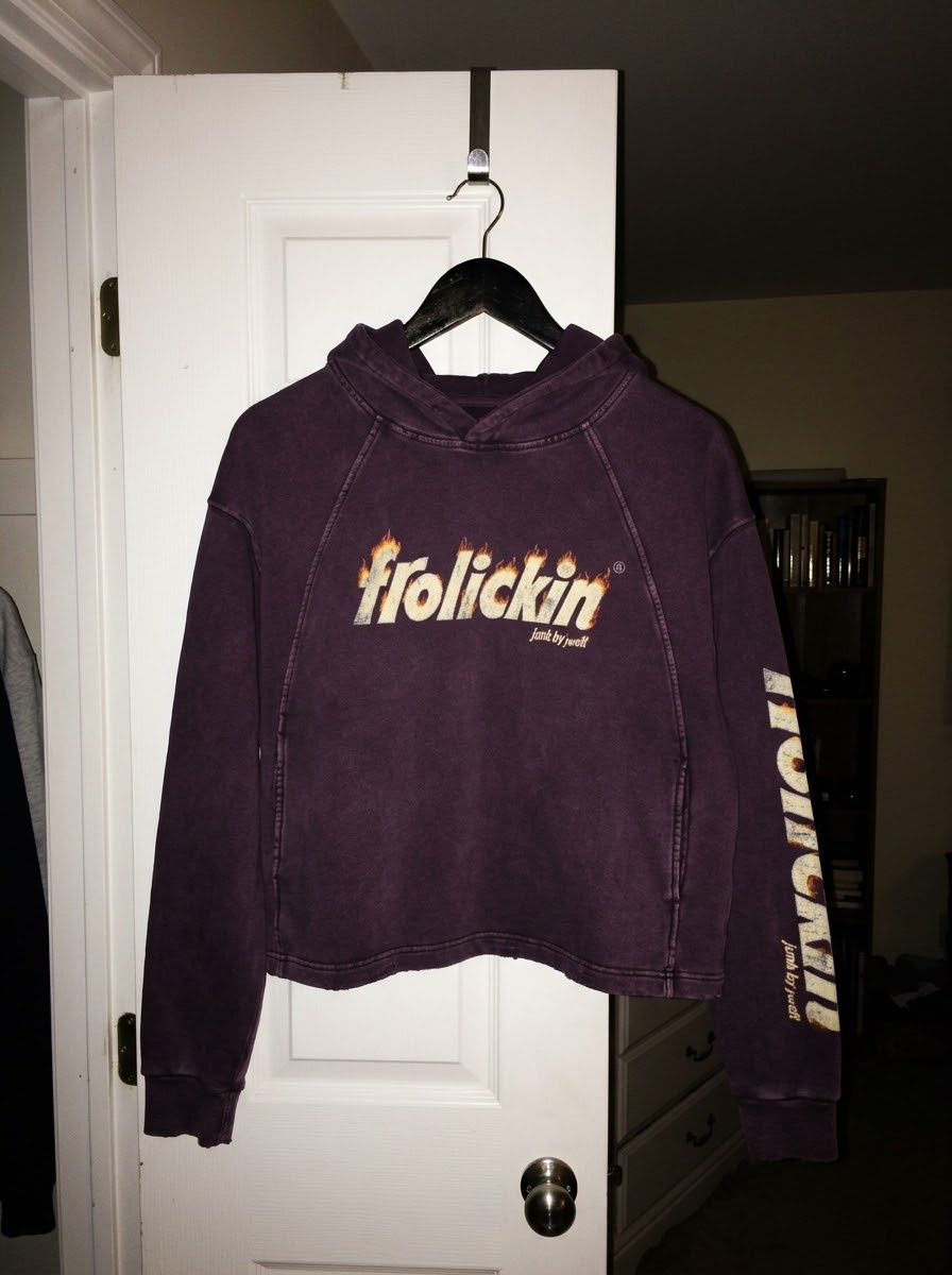 FUEGO’d Vintage Washed Frayed-Hem Hoodie