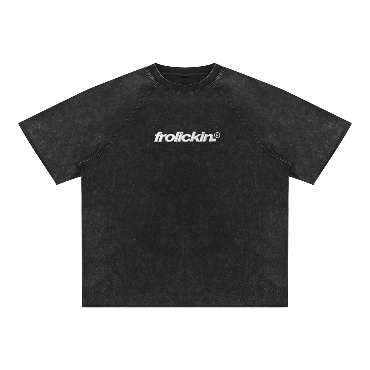 Classic Logo’d Mineral Wash Raw Edge T-Shirt