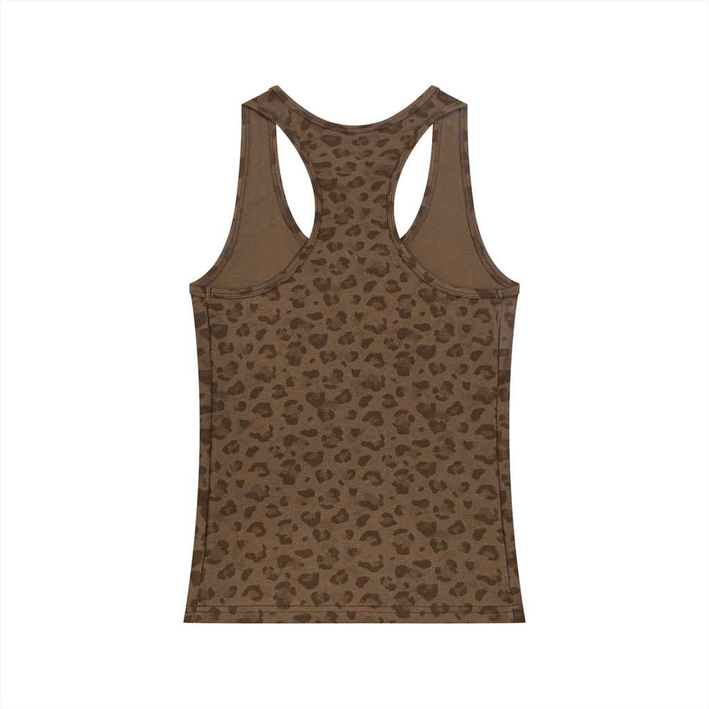 feminine fit leopard print tank
