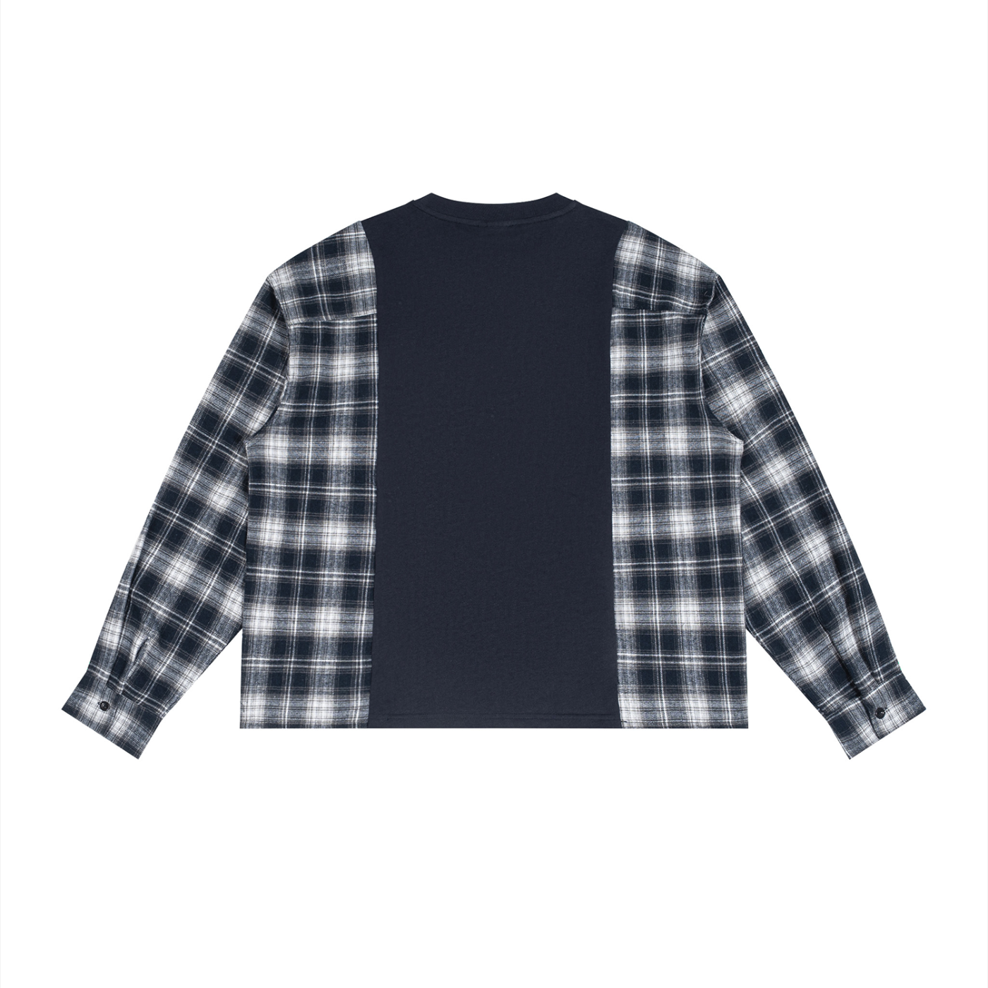 plaid panel long sleever