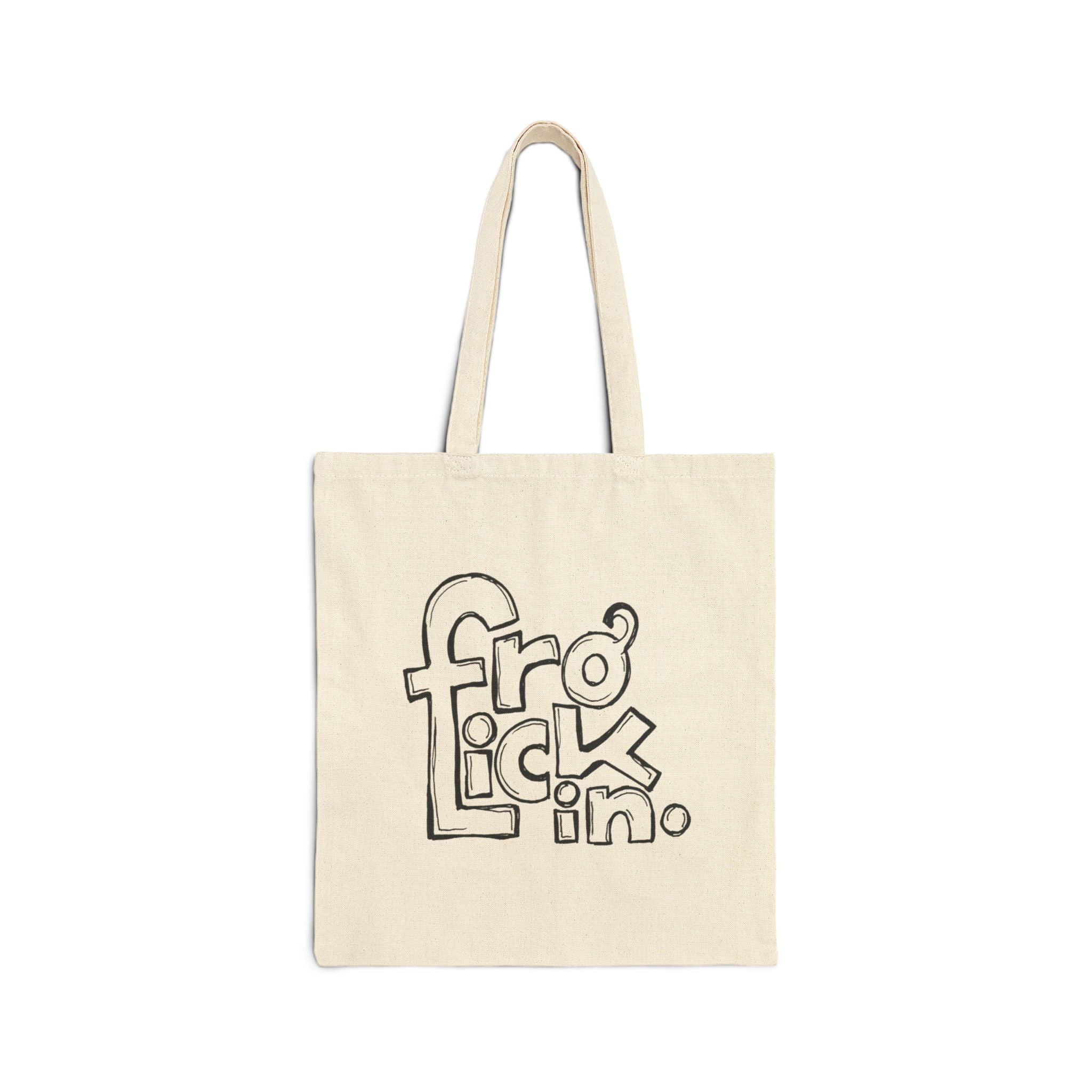 frolickin. tote bag