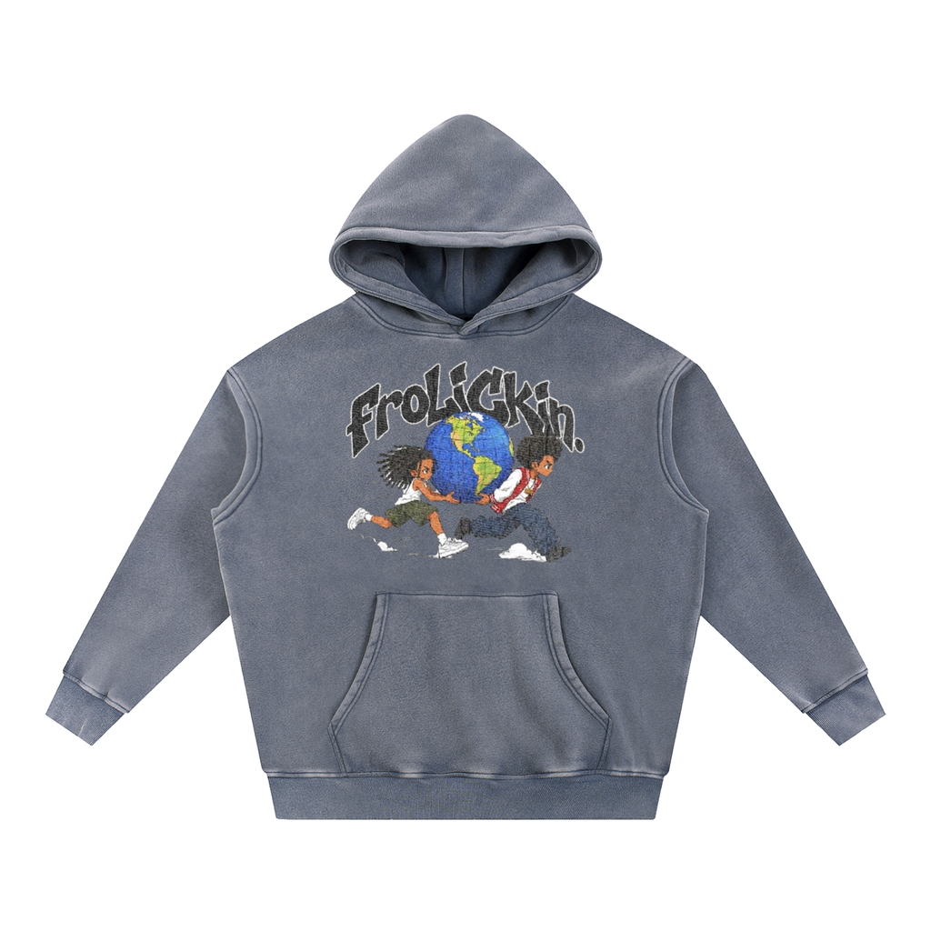 DOCKS Snow Wash Fleece Oversize Hoodie
