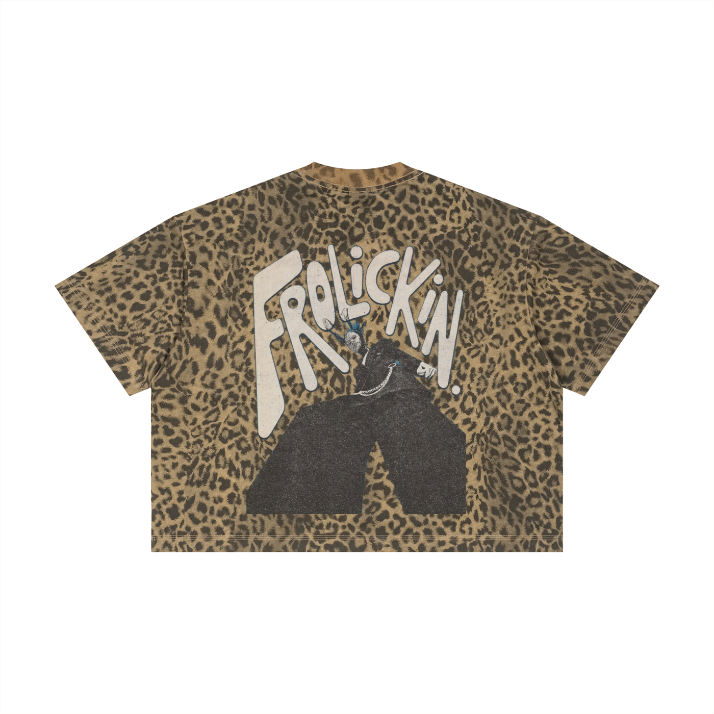 leopard print boxy tee v2
