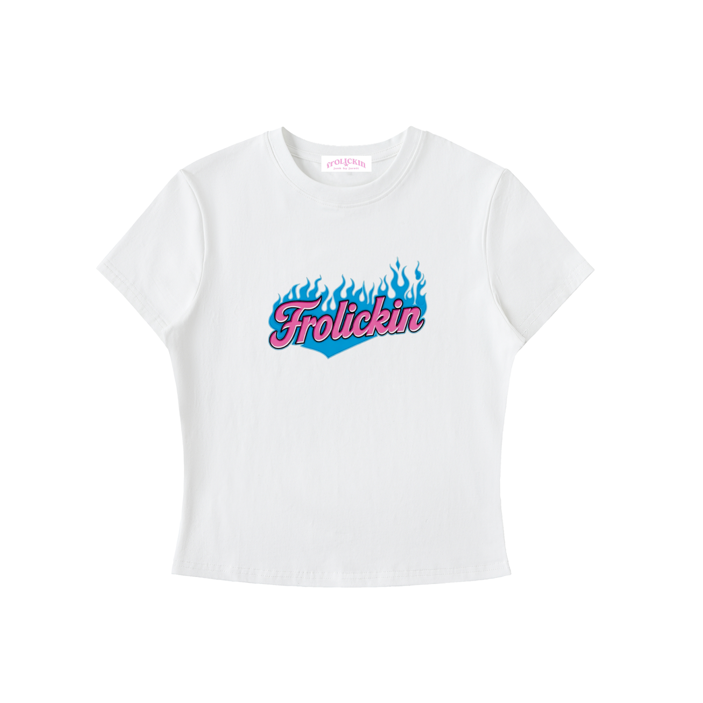 fuego logo’d women’s shape shower crewneck tee