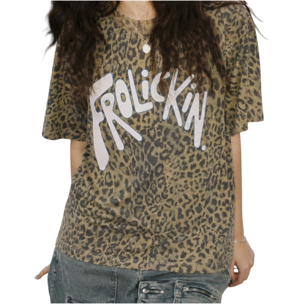leopard print boxy tee v2