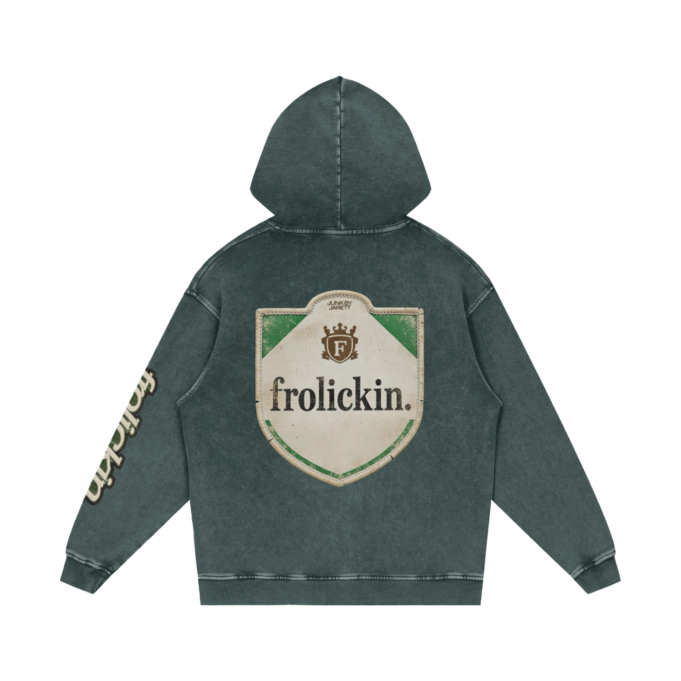 “throwback toe crack” Snow Washed Loose Cotton Hoodie