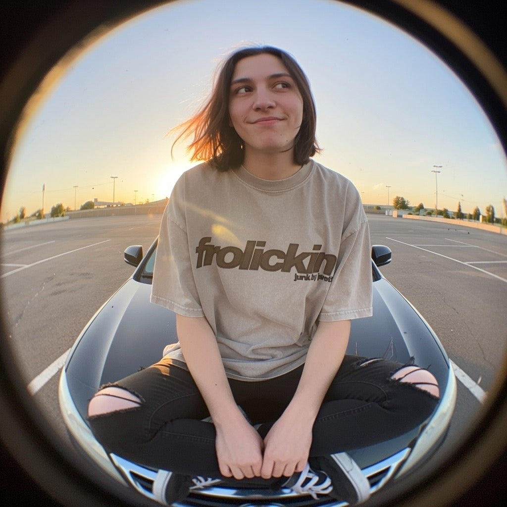 fart logo vintage washed tee