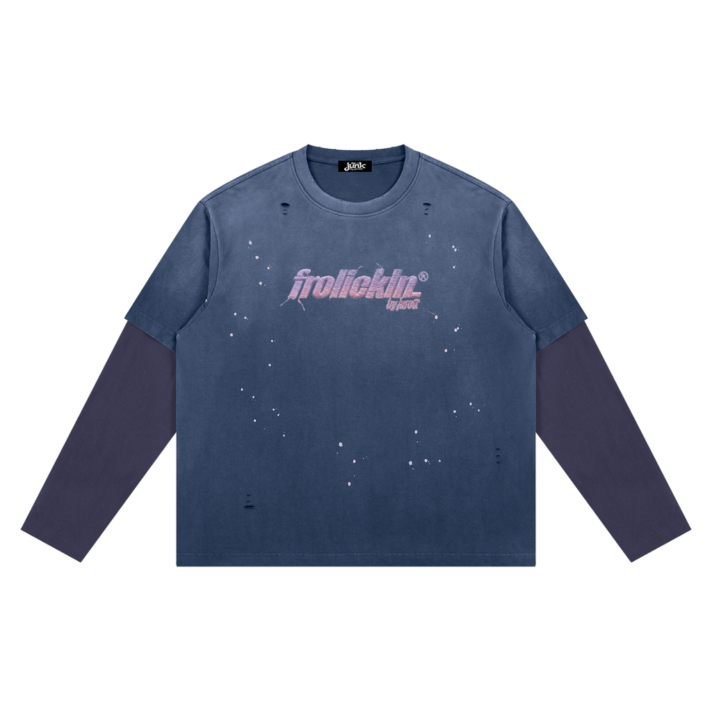 vintage washed layered tee