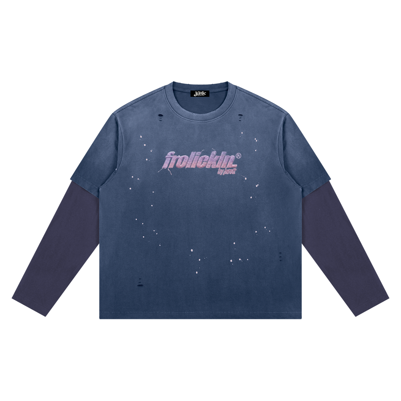 vintage washed layered tee