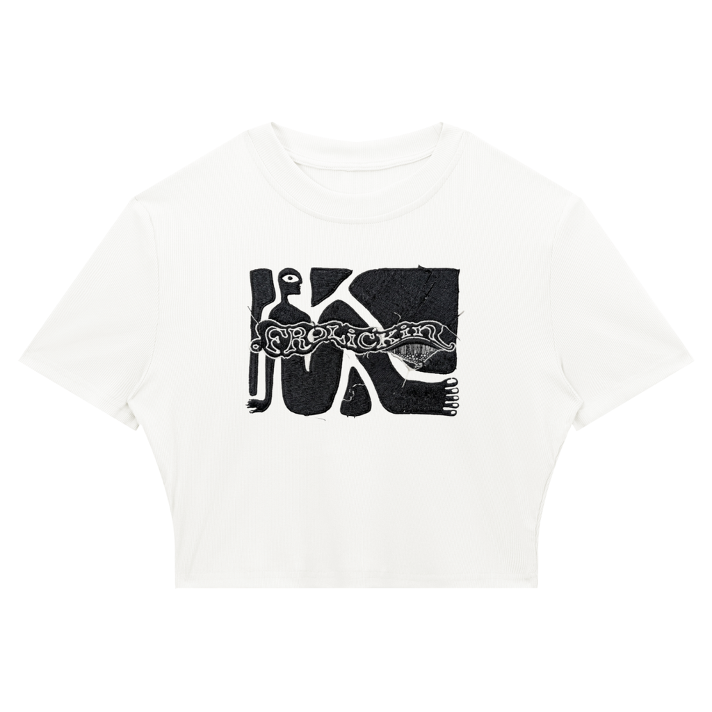 CRUISIN 4 A BRUISIN slim fit cropped tee