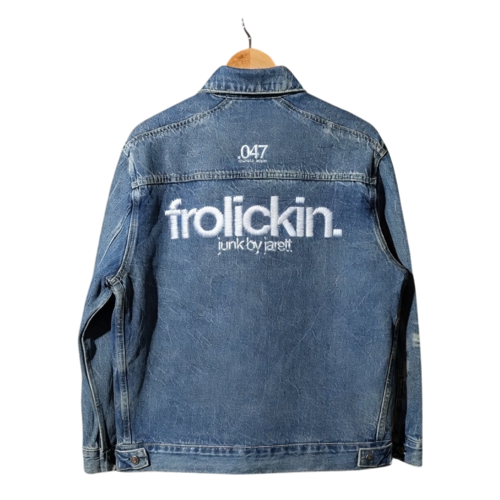 .047 zip up denim jacket