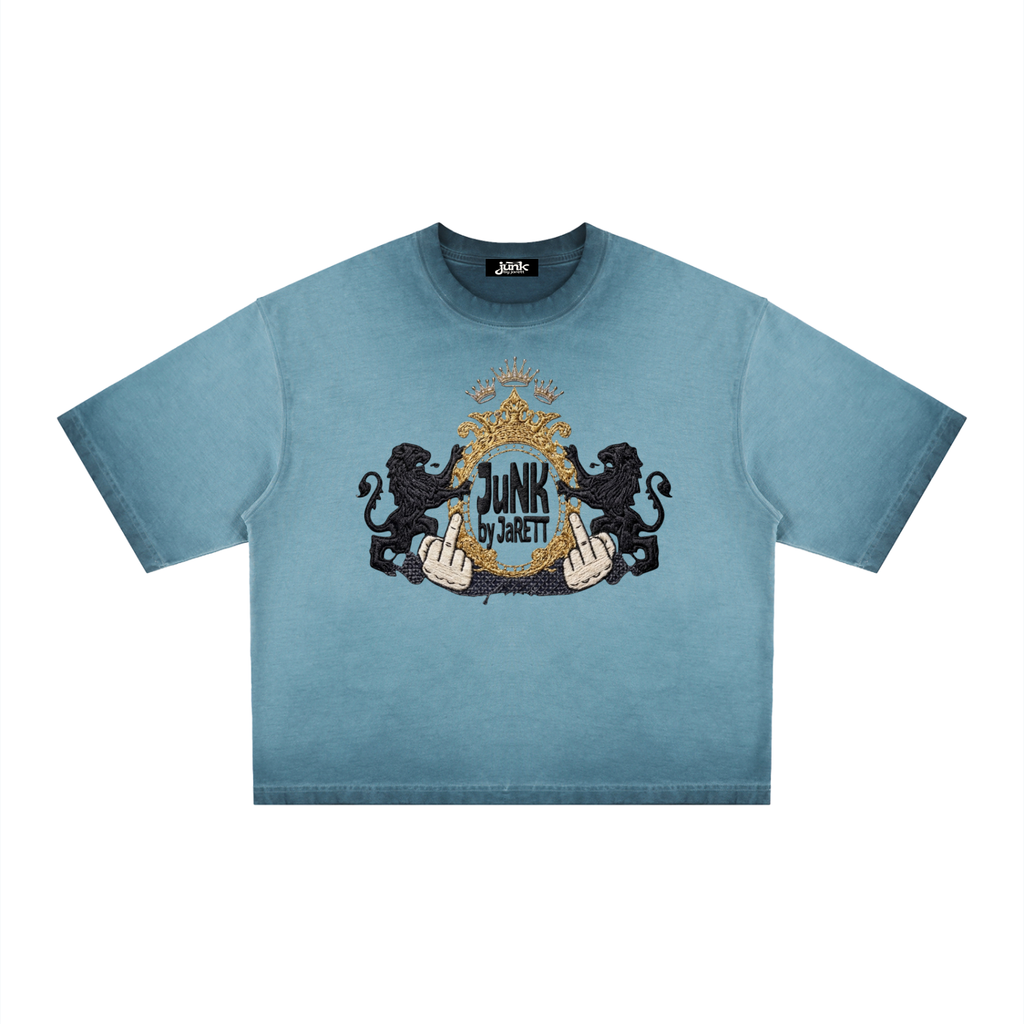 JBJ emblemed drop shoulder boxy tee