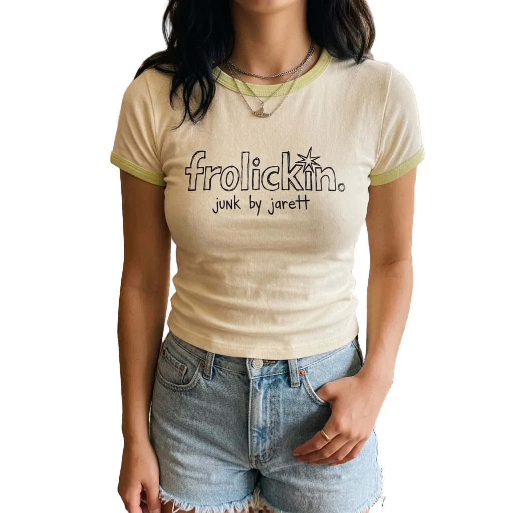 women’s slim drawn on ringer tee