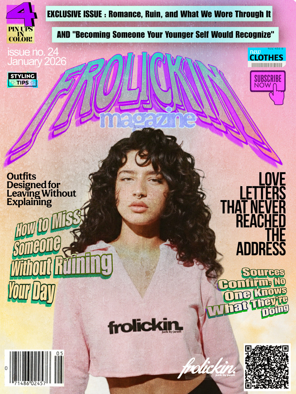 Vintage Washed Raw Edge Cropped Hoodie