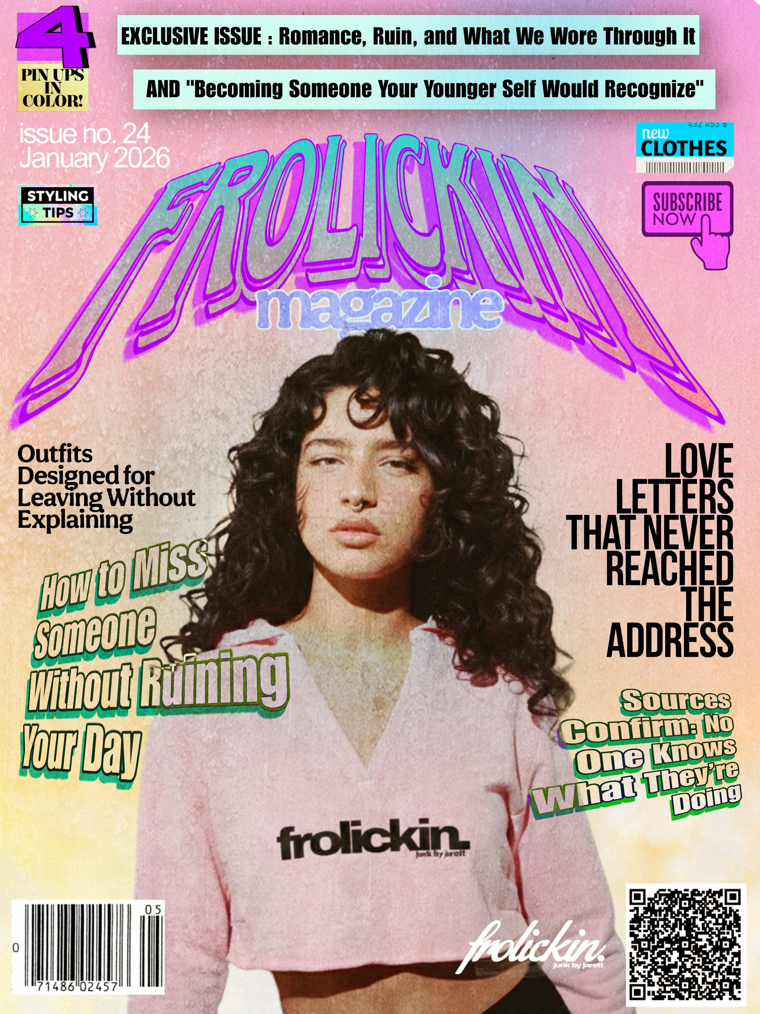 Vintage Washed Raw Edge Cropped Hoodie