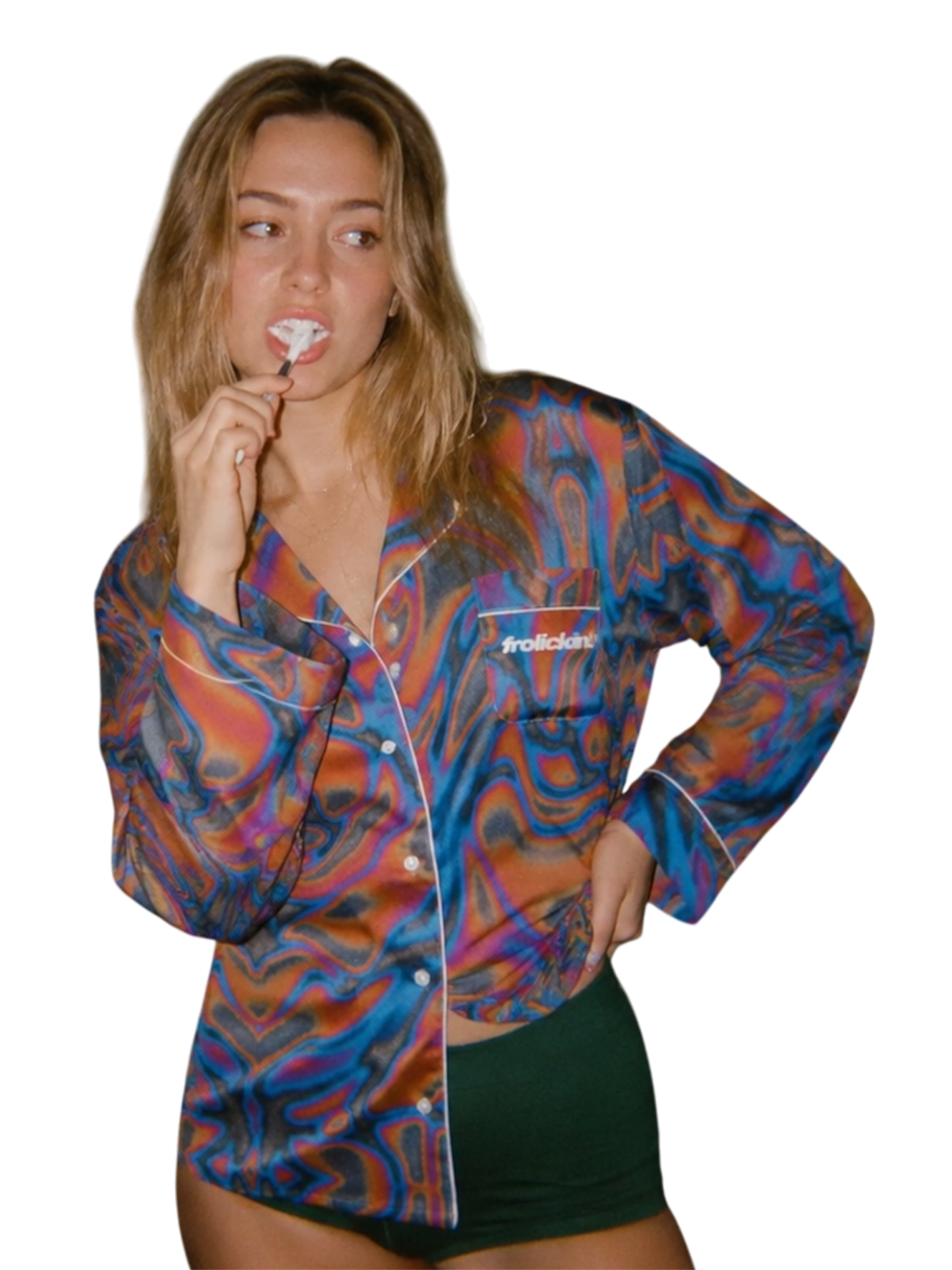 women’s long sleeve pajama top