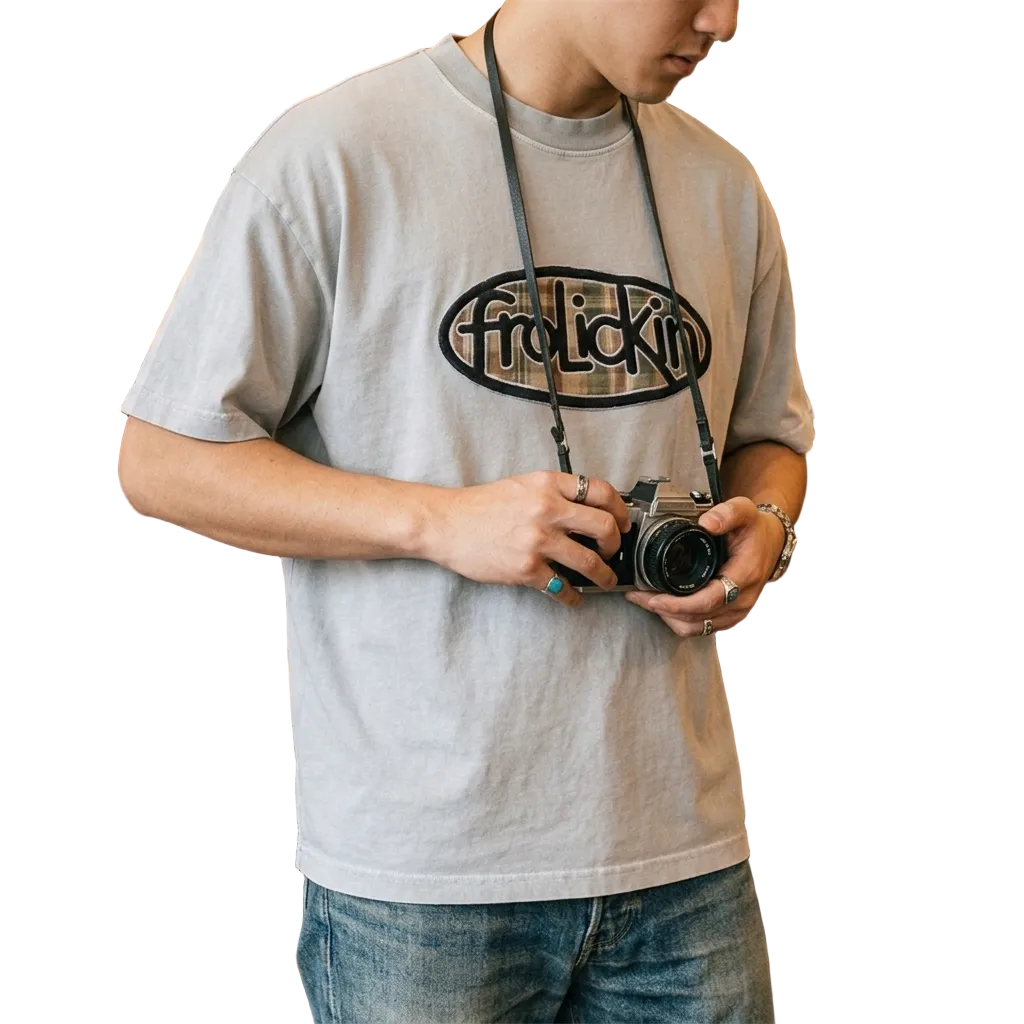 plaid panel vintage washed tee