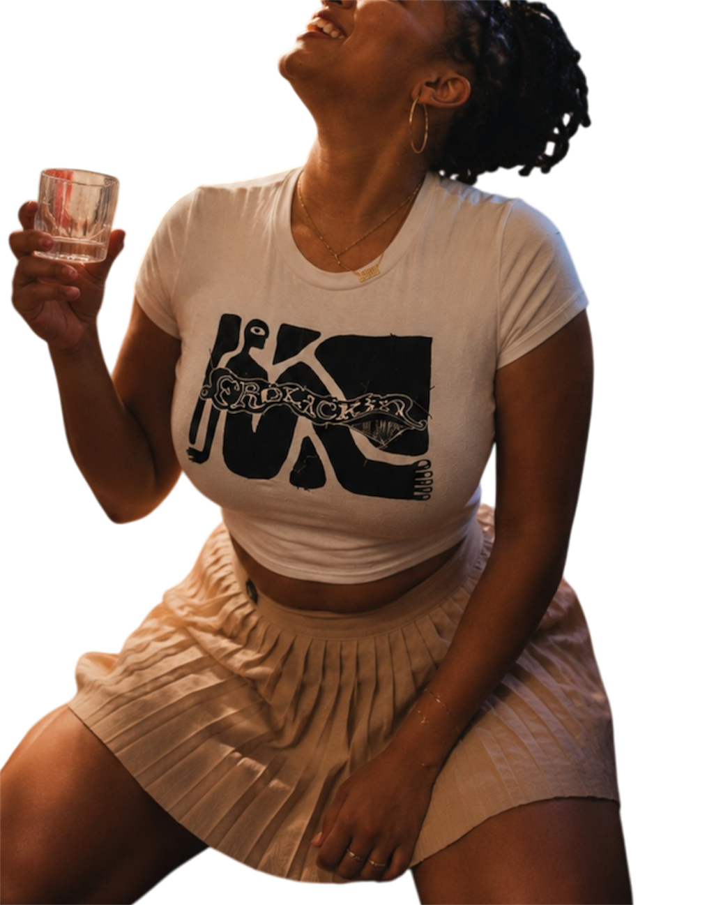 CRUISIN 4 A BRUISIN slim fit cropped tee