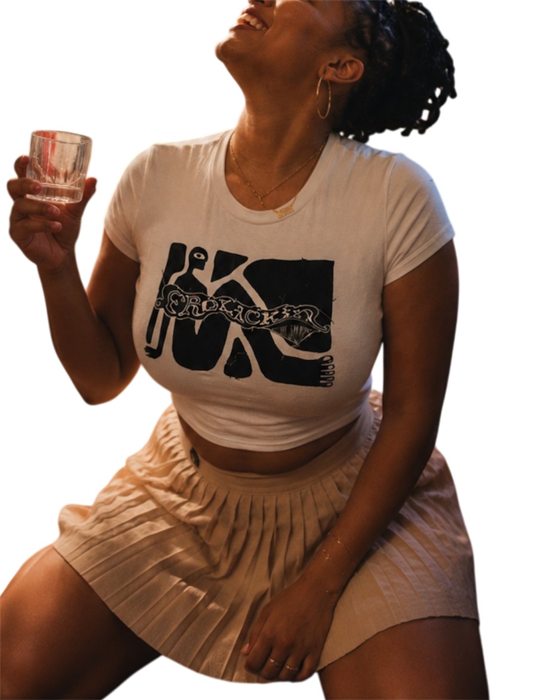 CRUISIN 4 A BRUISIN slim fit cropped tee