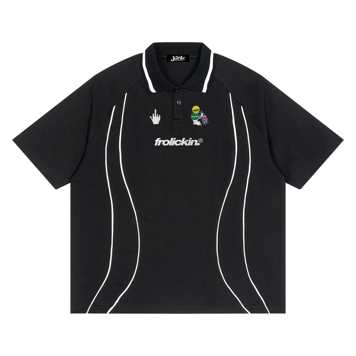 raglan piping polo