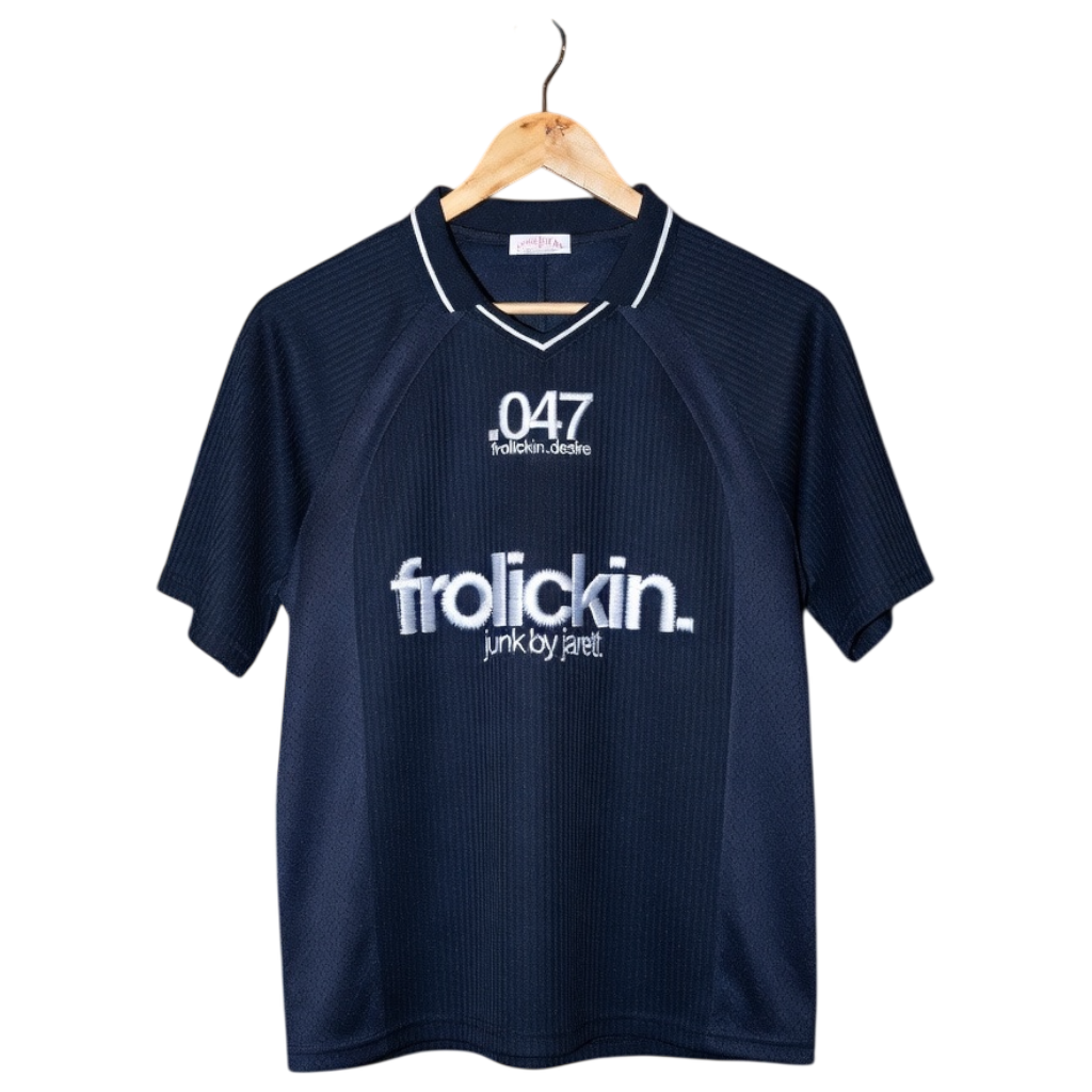 .047 Striped V-Neck Soccer Jersey