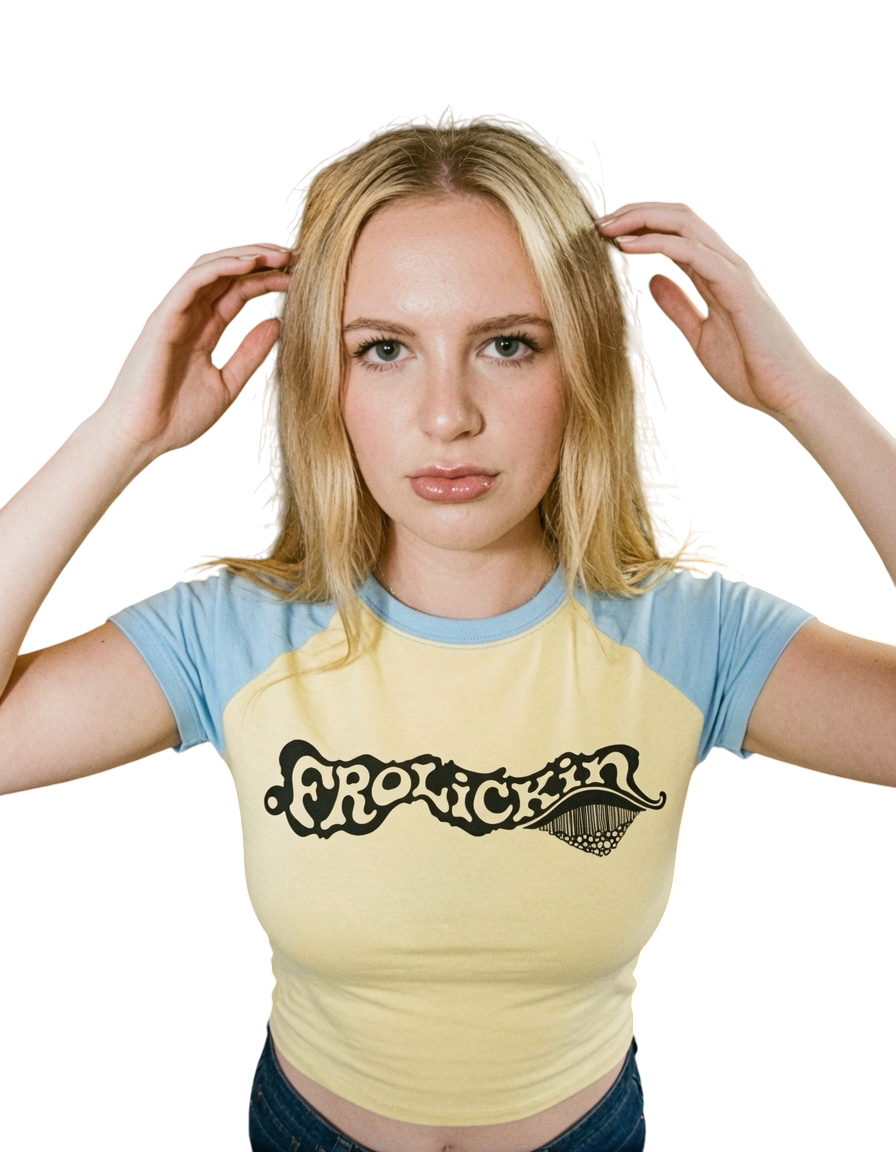 wonked color block baby tee