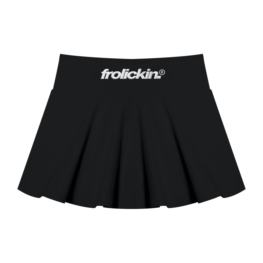 pleated a line skirt