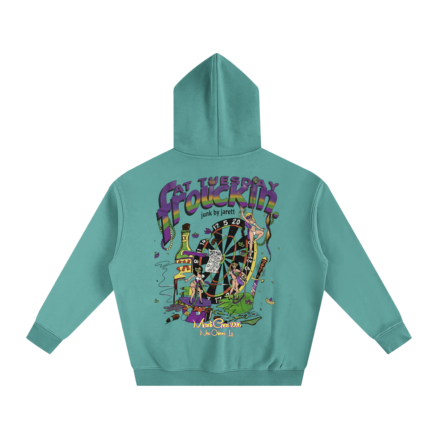 Fat Tuesday frolickin. Oversize Fleeced Hoodie