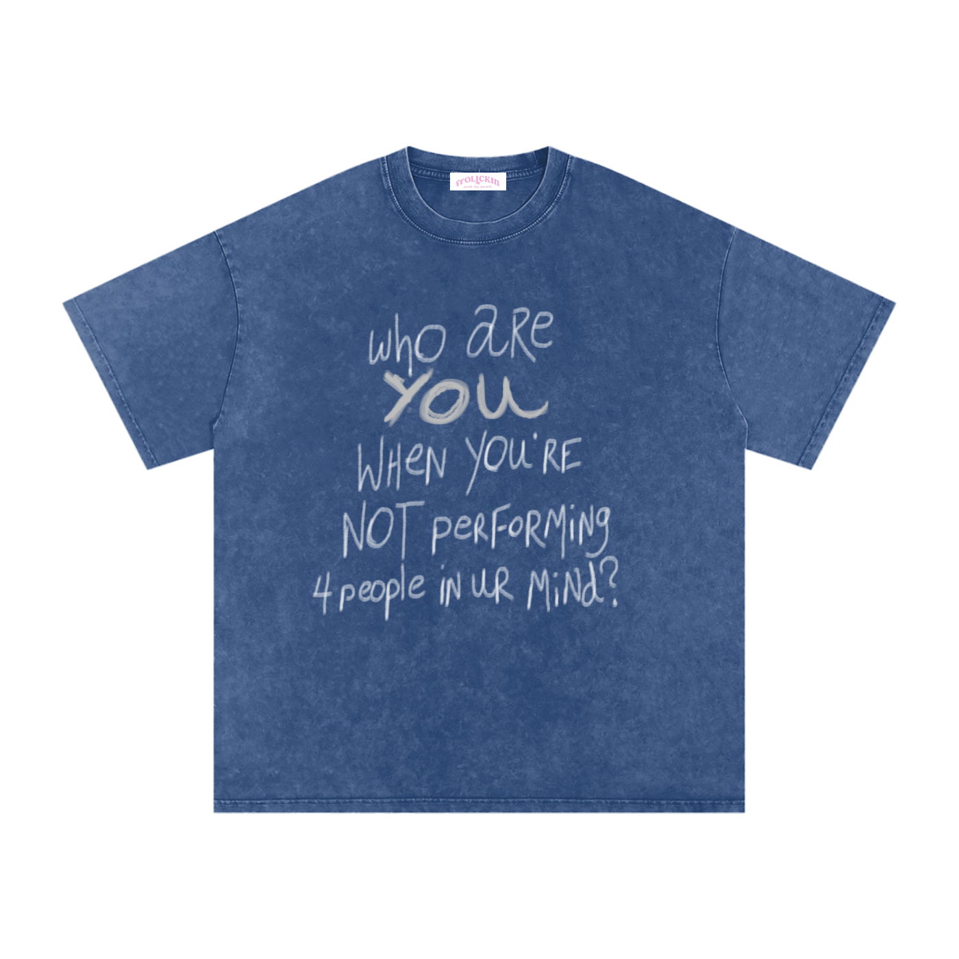 WHO R U?! Snow Washed Oversized Cotton T-Shirt