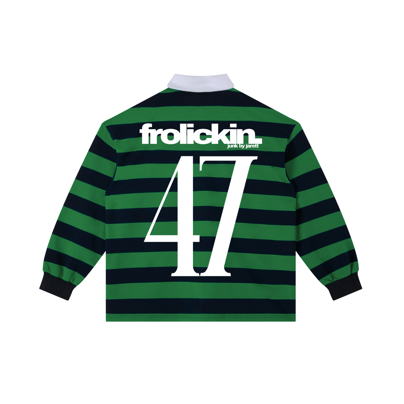 Color Block THICK COTTON Stripe RUGBY Shirt