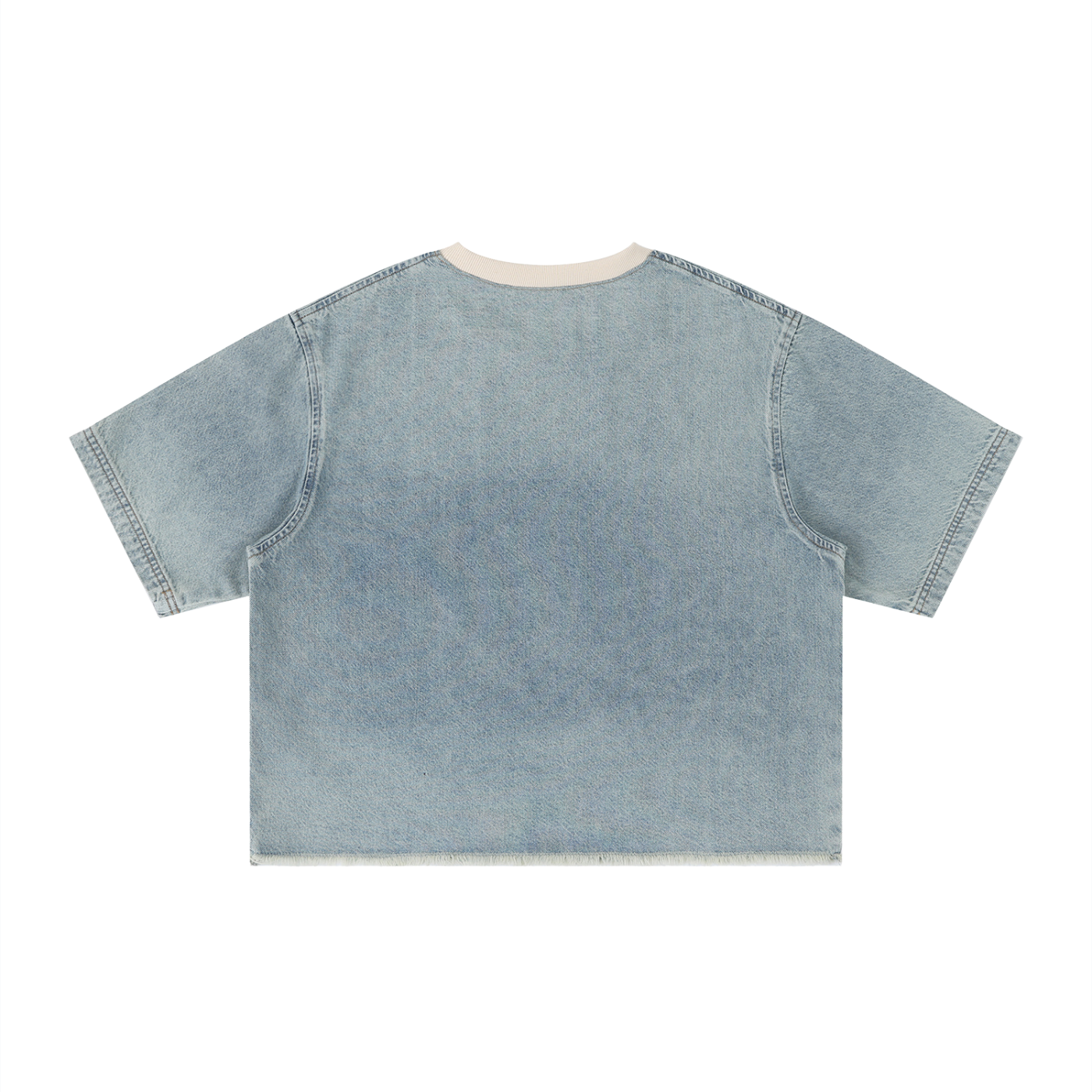 raw hem authentic denim tee