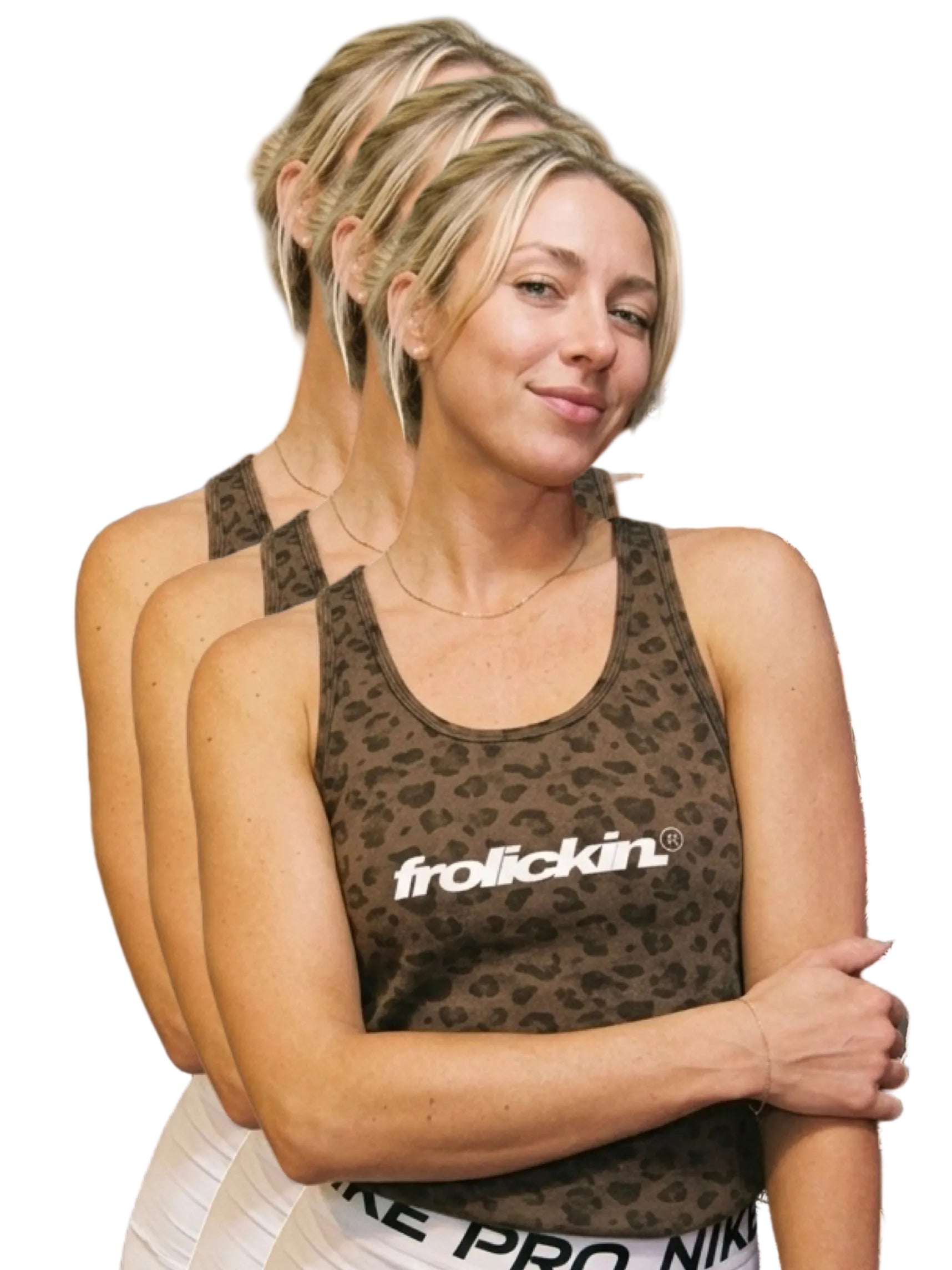 feminine fit leopard print tank