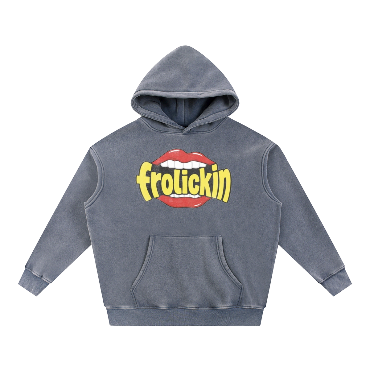 MOUTHIN OFF Snow Wash Fleece Oversize Hoodie