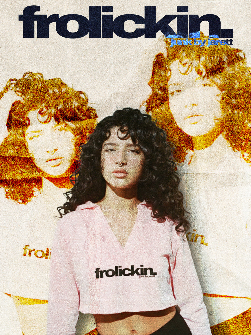 Vintage Washed Raw Edge Cropped Hoodie