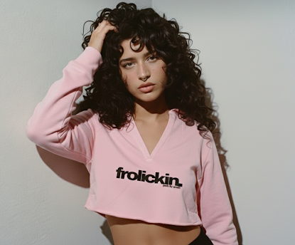 Vintage Washed Raw Edge Cropped Hoodie