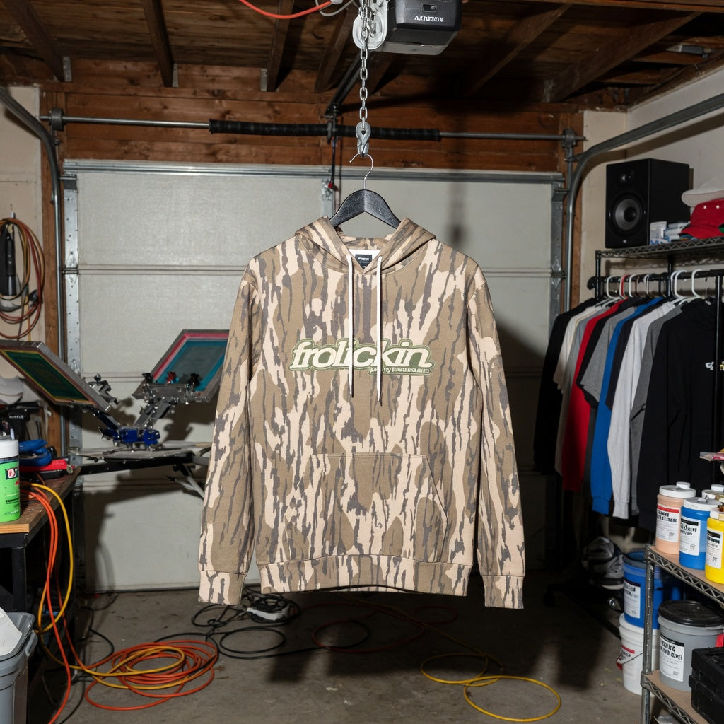 mossy oak inspired camo hoodie