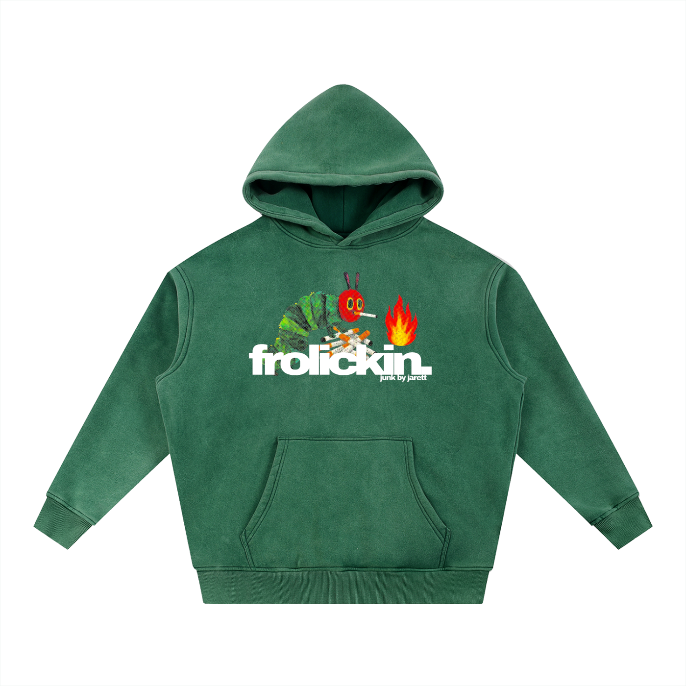 “HUNGRY ASF” Snow Wash Fleece Oversize Hoodie