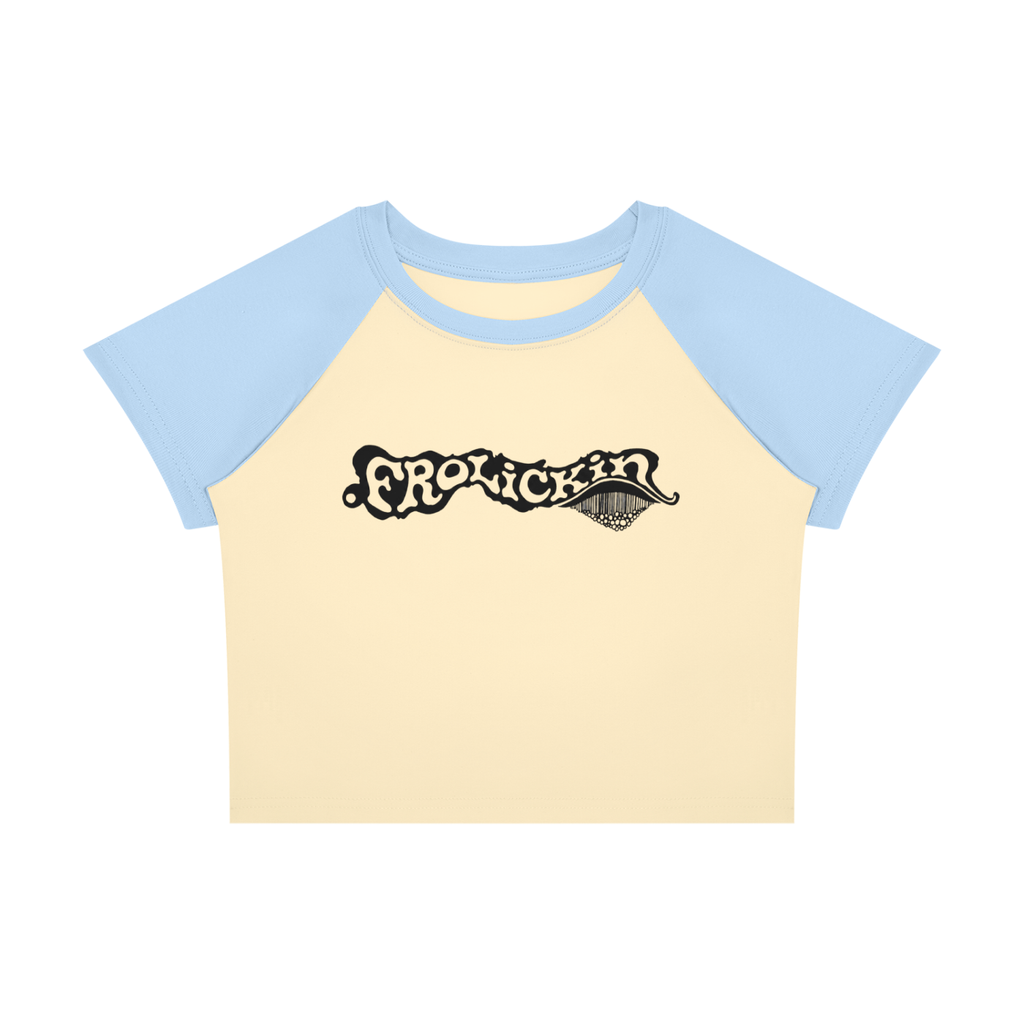wonked color block baby tee