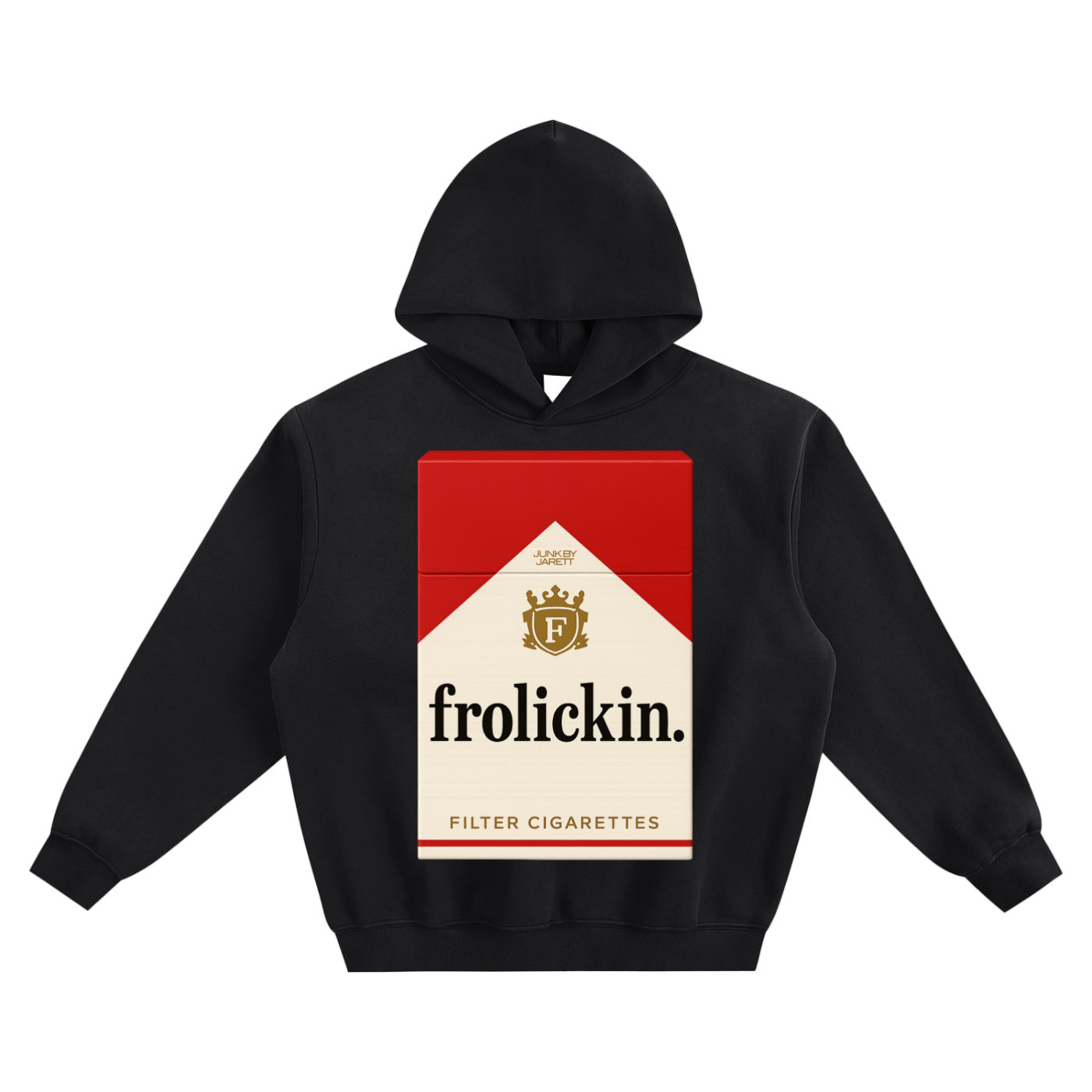 “CIGS INSIDE” Fleeced Boxy Hoodie