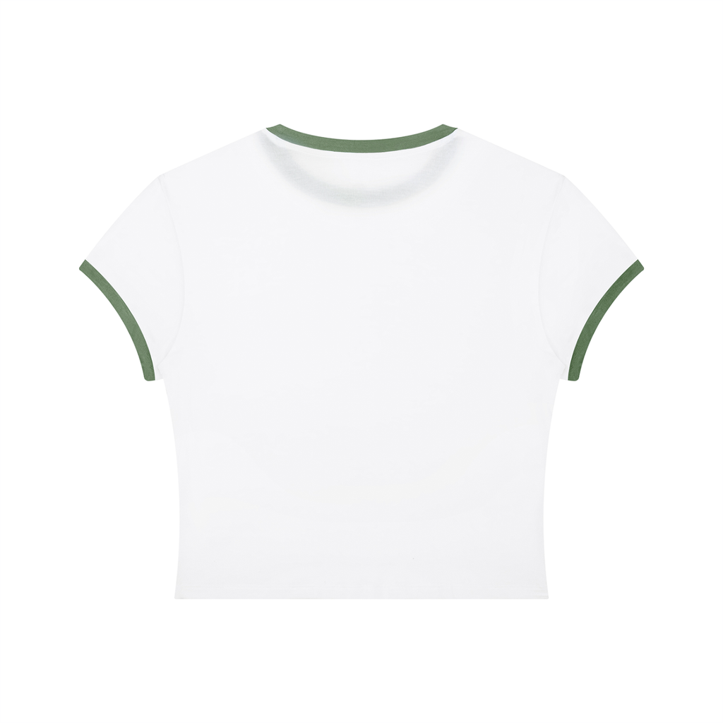 slim fit DUTCH cropped ringer tee version 1