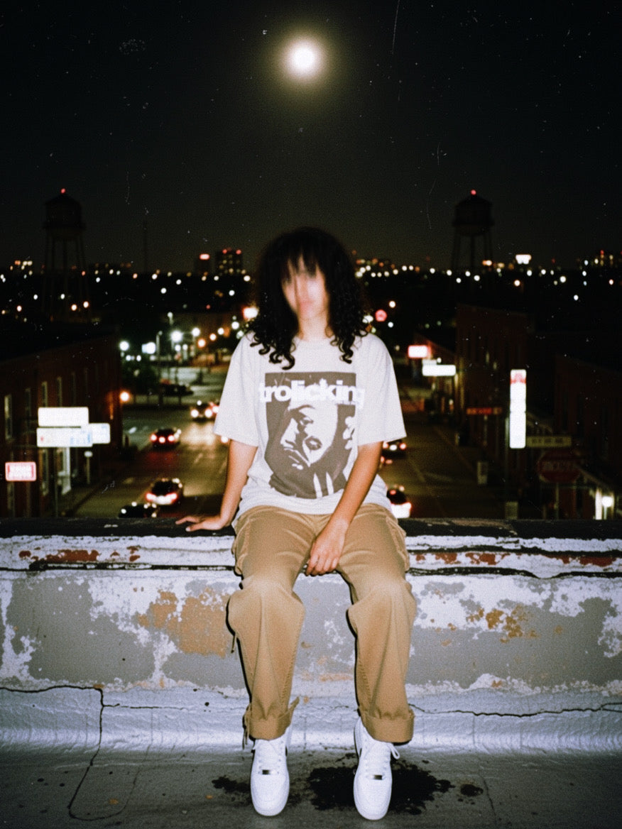 “loverboy” Snow Washed Oversized Cotton T-Shirt