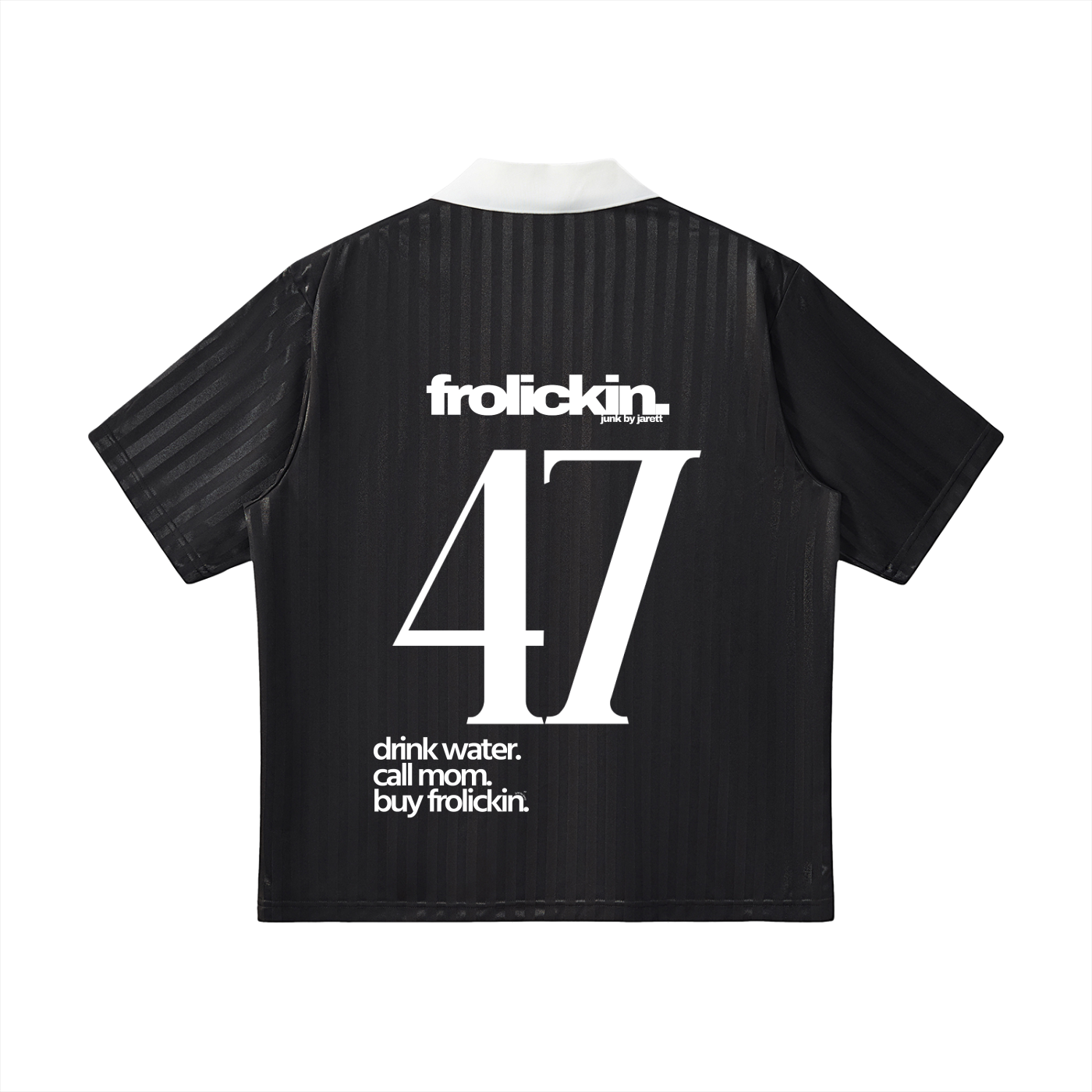 Contrast Collar Striped Soccer Jersey