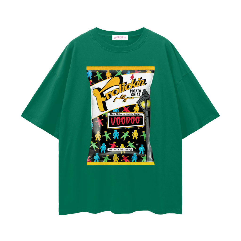 da voodoo chips Streetwear Loose Drop Shoulder T-Shirt