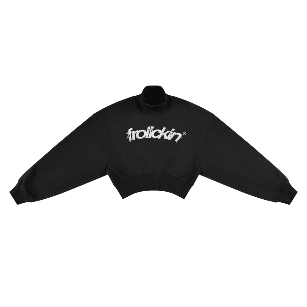 Women's Crop Mock Neck Sweatshirt