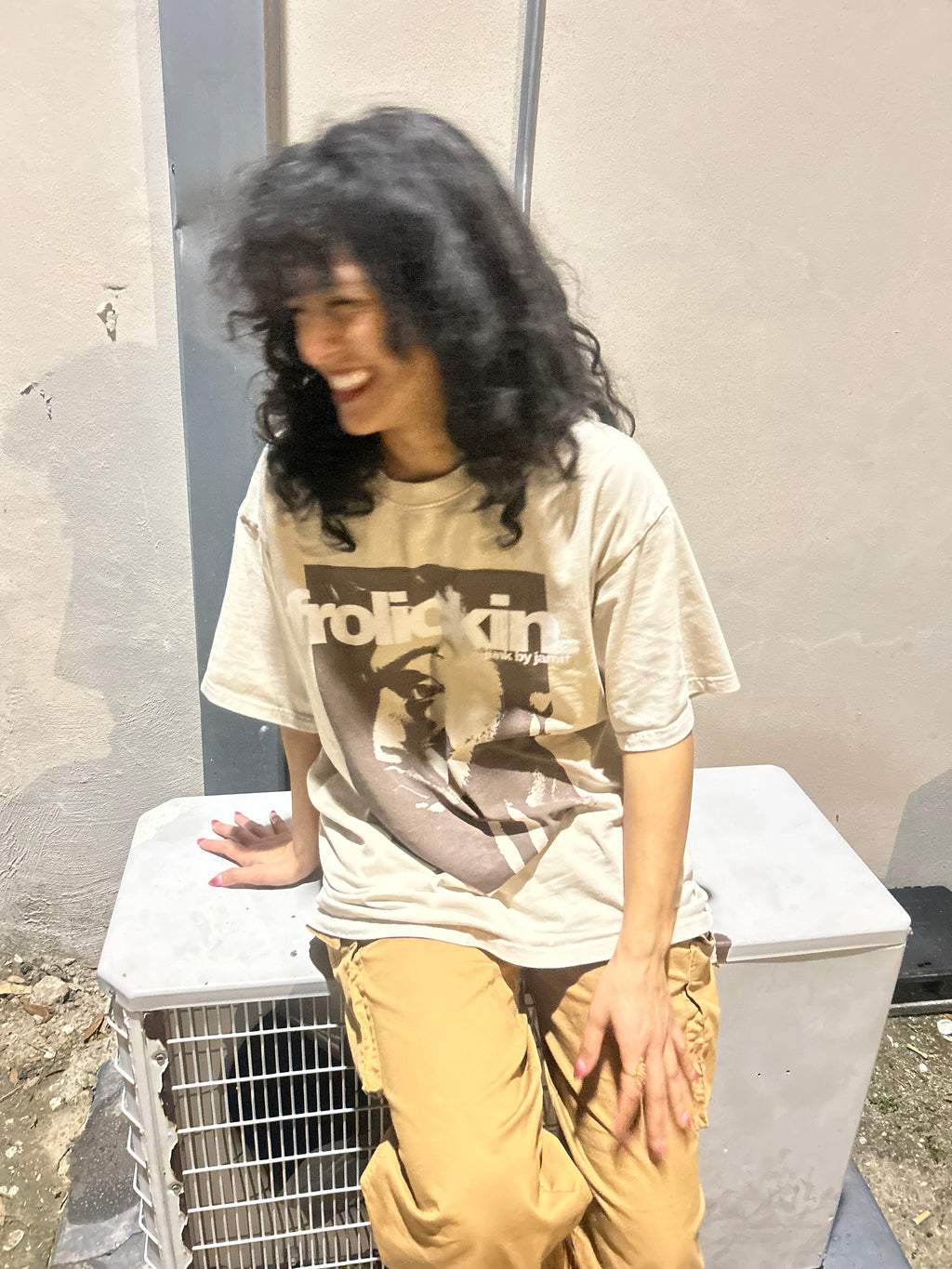 “loverboy” Snow Washed Oversized Cotton T-Shirt
