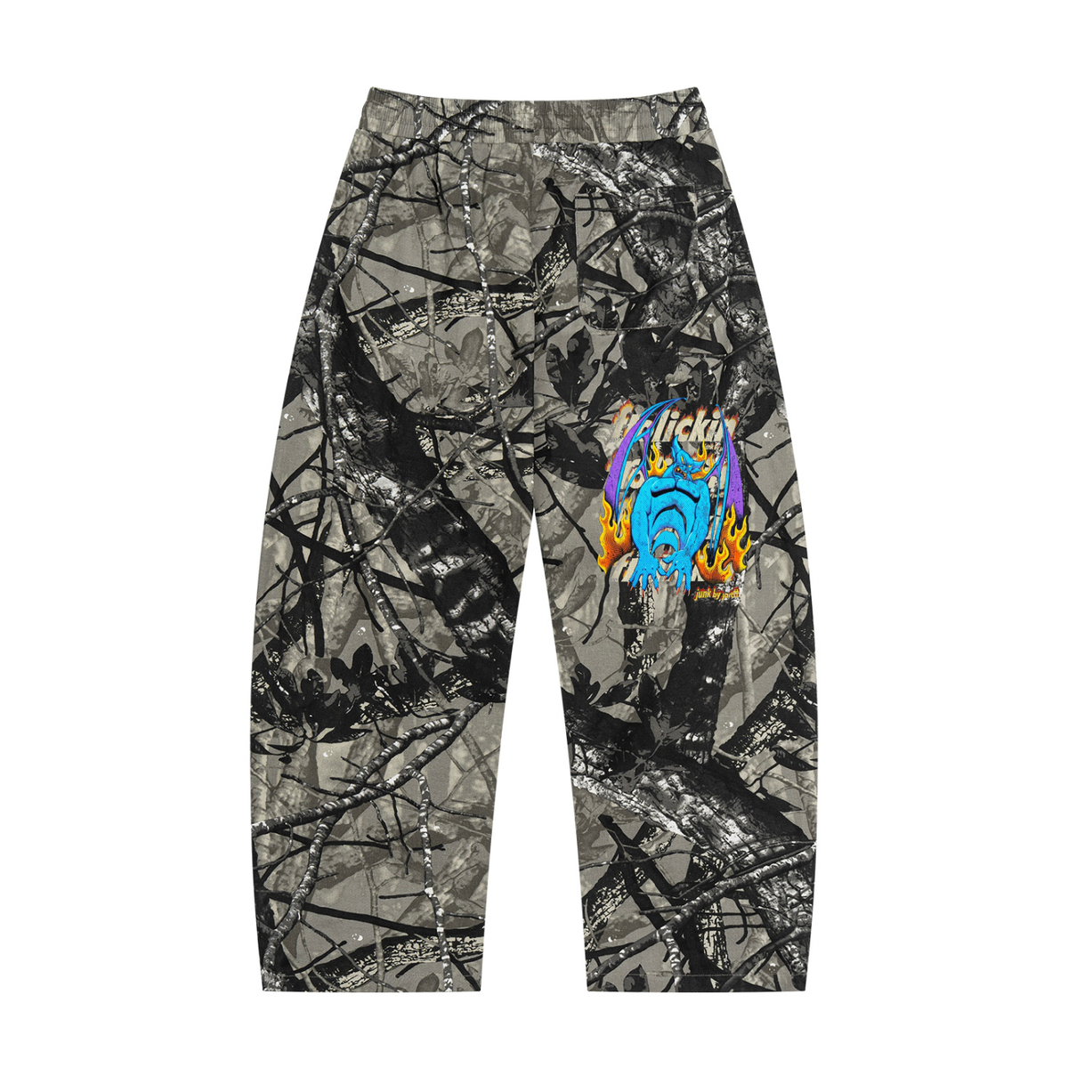 FUEGO’d Tree Camo Barrel Leg Pants