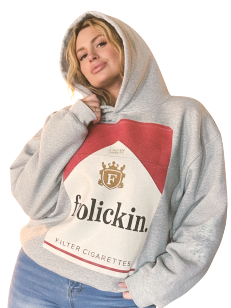 “CIGS INSIDE” Fleeced Boxy Hoodie