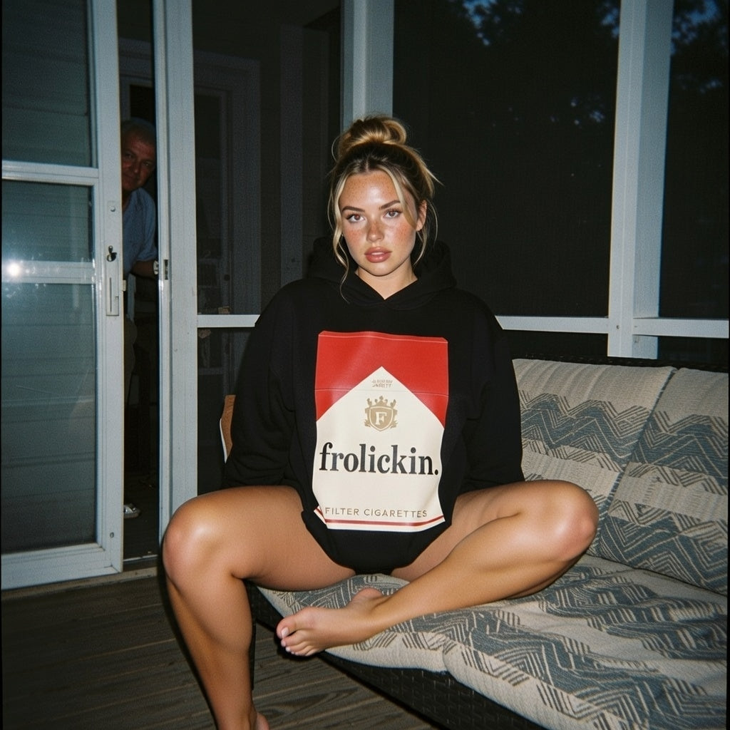 “CIGS INSIDE” Fleeced Boxy Hoodie